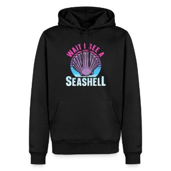 Wait I see a shell collecting shells - Men’s Premium Organic Hoodie - black - Front - Nico (187cm)