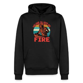Welder Always On Fire Funny Vintage Welder Gifts - Männer Premium Bio Hoodie - Schwarz - Vorne - Nico (187cm)