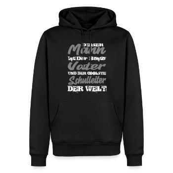 Vater und Schulleiter - Männer Premium Bio Hoodie - Schwarz - Vorne - Nico (187cm)