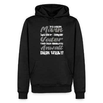 Vater Und Anwalt - Männer Premium Bio Hoodie - Schwarz - Vorne - Nico (187cm)