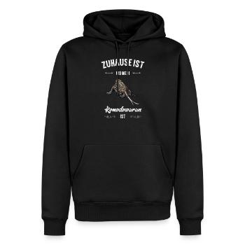 Komodowaran I Komododrache Motiv für Reptilien - Männer Premium Bio Hoodie - Schwarz - Vorne - Nico (187cm)