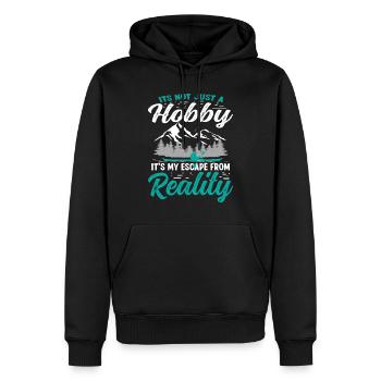Pas seulement un passe-temps Kayak Hommes Femmes - Sweat à capuche Premium bio Homme - noir - Devant - Nico (187cm)