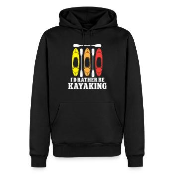 Je préfère faire du kayak - Sweat à capuche Premium bio Homme - noir - Devant - Nico (187cm)