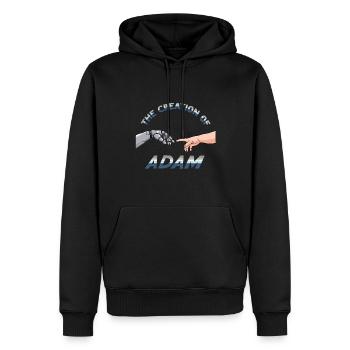 La création d’Adam robot design pour un - Sweat à capuche Premium bio Homme - noir - Devant - Nico (187cm)