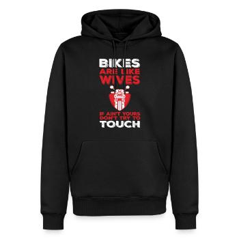 Motorrad Motorradfahren Biker Gang - Männer Premium Bio Hoodie - Schwarz - Vorne - Nico (187cm)