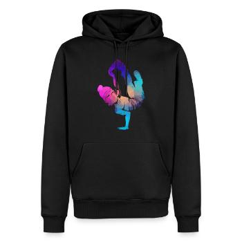 Breakdance B-Boy Breaker Breakdancer B-Girl HipHop - Sweat à capuche Premium bio Homme - noir - Devant - Nico (187cm)