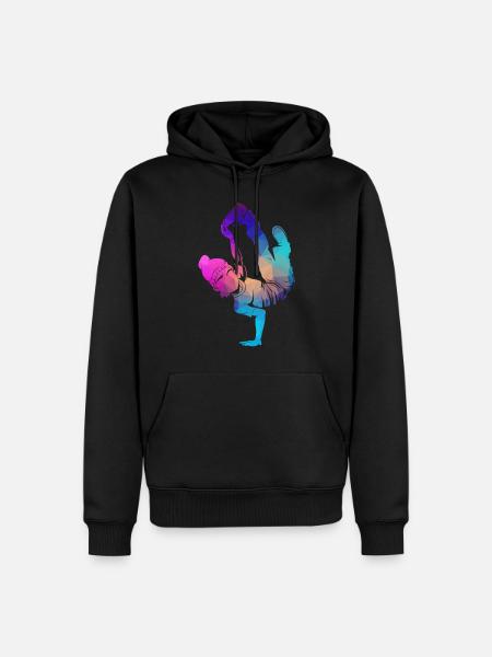 Breakdance B-Boy Breaker Breakdancer B-Girl HipHop - Männer Premium Bio Hoodie - Schwarz