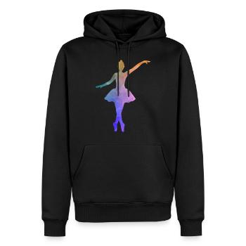 Cours de danse classique Gift Dance Dancer Ballerina - Sweat à capuche Premium bio Homme - noir - Devant - Nico (187cm)