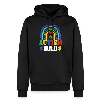 Autismus Autism Dad Toleranz Autism Awareness - Männer Premium Bio Hoodie - Schwarz - Vorne - Nico (187cm)