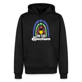 Autismus On The Spectrum Sensibilisation à l’autisme - Sweat à capuche Premium bio Homme - noir - Devant - Nico (187cm)