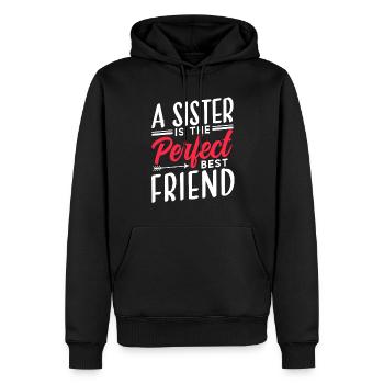 Eine Schwester Ist Der Perfekte Beste Freund Team - Männer Premium Bio Hoodie - Schwarz - Vorne - Nico (187cm)