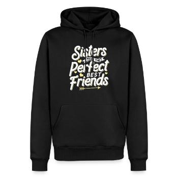 Les sœurs sont les meilleures amies parfaites - Sweat à capuche Premium bio Homme - noir - Devant - Nico (187cm)
