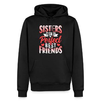 Les sœurs sont les meilleures amies parfaites - Sweat à capuche Premium bio Homme - noir - Devant - Nico (187cm)