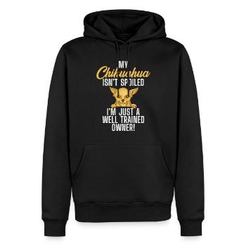 Chihuahua Cadeaux Chihuahua Propriétaire - Sweat à capuche Premium bio Homme - noir - Devant - Nico (187cm)