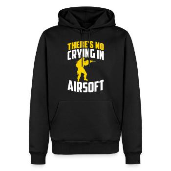 Lustiger Airsoft Spruch Männer Softair Ausrüstung - Männer Premium Bio Hoodie - Schwarz - Vorne - Nico (187cm)