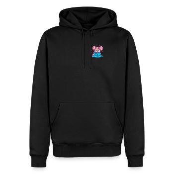 Lesen Leseratte Pocket Design Maus - Männer Premium Bio Hoodie - Schwarz - Vorne - Nico (187cm)