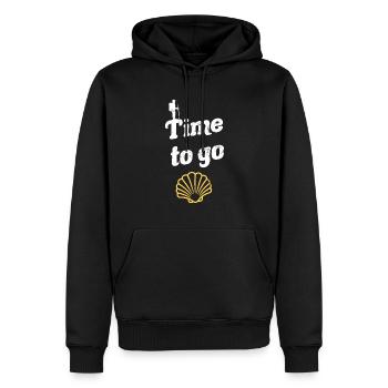 Camino de Santiago Camino de Santiago Pèlerins - Sweat à capuche Premium bio Homme - noir - Devant - Nico (187cm)