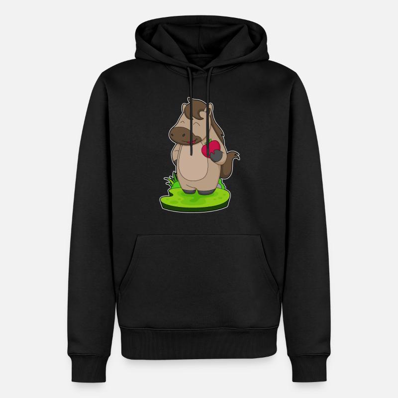 Pomme de cheval - Sweat à capuche Premium bio Homme - noir