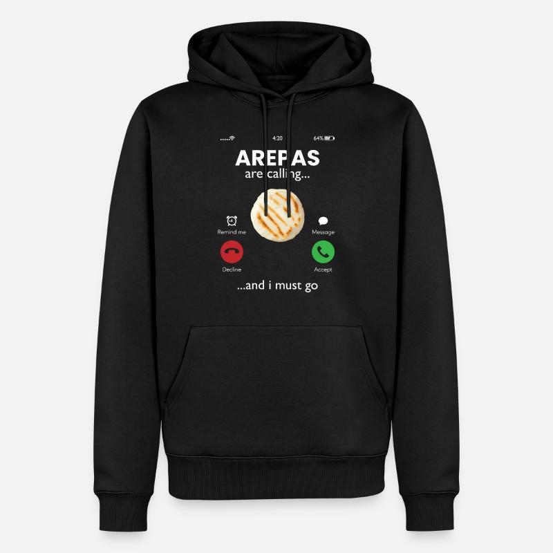 arepas appelle, arepas - Sweat à capuche Premium bio Homme - noir
