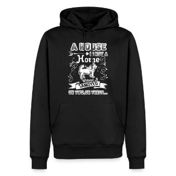 Samoyed Home Without Samoyed - Men’s Premium Organic Hoodie - black - Front - Nico (187cm)