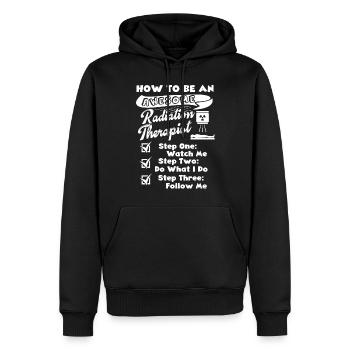 Be An Awesome Radiation Therapist - Men’s Premium Organic Hoodie - black - Front - Nico (187cm)