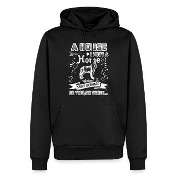 Saint Bernard Home Without Saint Bernard - Men’s Premium Organic Hoodie - black - Front - Nico (187cm)