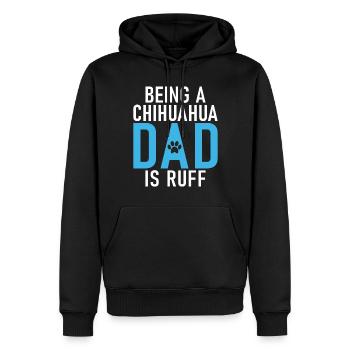 Chihuahua Cadeaux Chihuahua Propriétaire - Sweat à capuche Premium bio Homme - noir - Devant - Nico (187cm)