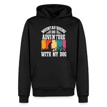 Mountainbiking and Adventure with Dog - Männer Premium Bio Hoodie - Schwarz - Vorne - Nico (187cm)