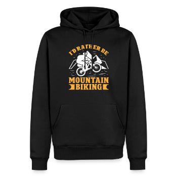 Je préfère faire du VTT - Sweat à capuche Premium bio Homme - noir - Devant - Nico (187cm)