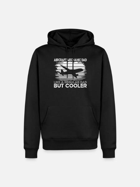 Papa mécanicien d’aéronefs - Sweat à capuche Premium bio Homme - noir