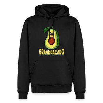 Grandpacado Avocat Guacamole Lovers Avocats - Sweat à capuche Premium bio Homme - noir - Devant - Nico (187cm)
