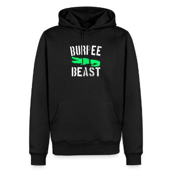 Bête Burpee - Sweat à capuche Premium bio Homme - noir - Devant - Nico (187cm)