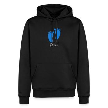 Boi Baby est 2022 grossesse - Sweat à capuche Premium bio Homme - noir - Devant - Nico (187cm)