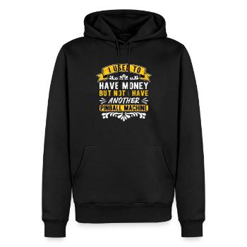 Pinball Flipperspieler - Männer Premium Bio Hoodie - Schwarz - Vorne - Nico (187cm)