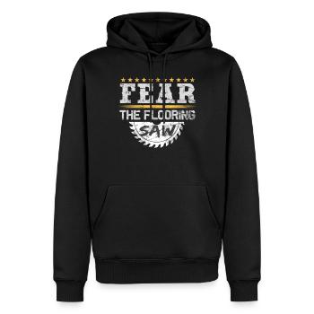 Construction de revêtements de sol Couches de sol - Sweat à capuche Premium bio Homme - noir - Devant - Nico (187cm)