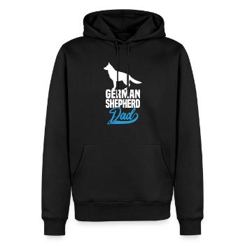 German Shepherd Dad - Männer Premium Bio Hoodie - Schwarz - Vorne - Nico (187cm)