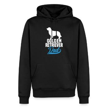 Papa Golden Retriever - Sweat à capuche Premium bio Homme - noir - Devant - Nico (187cm)