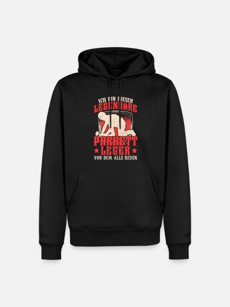 Legendärer Parkettleger Fußbodenleger - Männer Premium Bio Hoodie - Schwarz