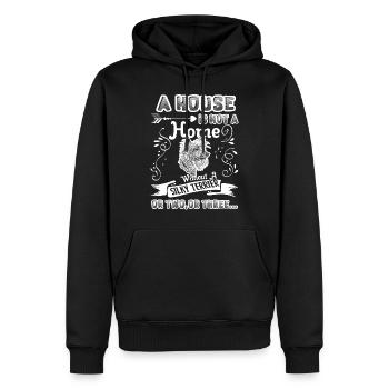 Silky Terrier Home Without Silky Terrier - Men’s Premium Organic Hoodie - black - Front - Nico (187cm)