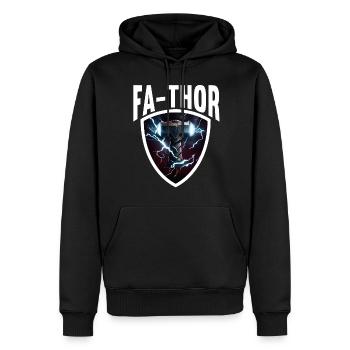 Papa Vathor Va Thor Vatertag Vatertagsgeschenk - Männer Premium Bio Hoodie - Schwarz - Vorne - Nico (187cm)