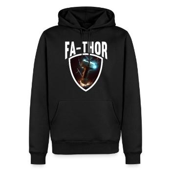 Papa Vathor Va Thor Vatertag Vatertagsgeschenk - Männer Premium Bio Hoodie - Schwarz - Vorne - Nico (187cm)