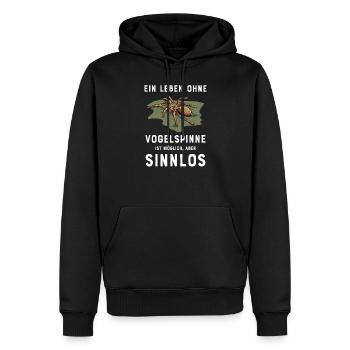 Vogelspinne I Tarantula Terrarium Motiv für - Männer Premium Bio Hoodie - Schwarz - Vorne - Nico (187cm)