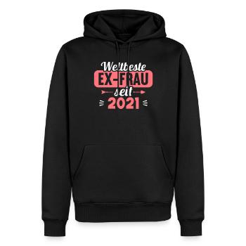 Weltbeste Ex-Frau seit 2021 Scheidungs - Männer Premium Bio Hoodie - Schwarz - Vorne - Nico (187cm)