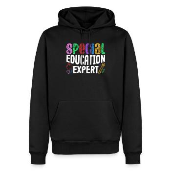 Expert en éducation spécialisée Enseignants en éducation spécialisée Éducation spécialisée - Sweat à capuche Premium bio Homme - noir - Devant - Nico (187cm)