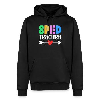 Lehrer Für Sonderpädagogik Sonderpädagoge Beruf - Männer Premium Bio Hoodie - Schwarz - Vorne - Nico (187cm)