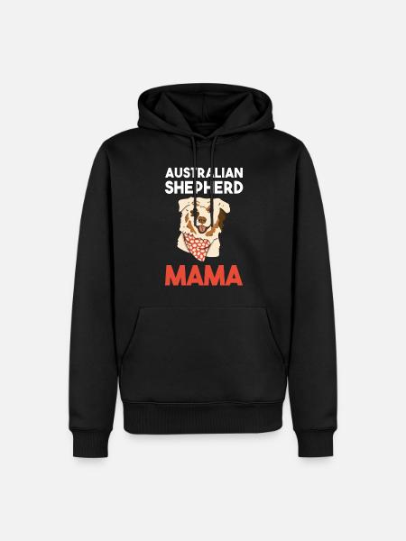Dog Australian Shepherd Mama - Men’s Premium Organic Hoodie - black