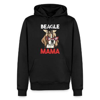 Hund Beagle Mama - Männer Premium Bio Hoodie - Schwarz - Vorne - Nico (187cm)