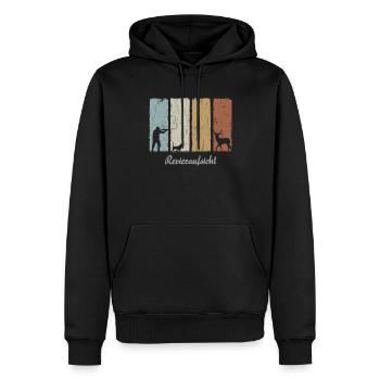 Supervision de zone amusante pour teckel de chasse - Sweat à capuche Premium bio Homme - noir - Devant - Nico (187cm)