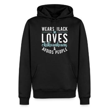 Chihuahua Geschenke Chihuahua Besitzer - Männer Premium Bio Hoodie - Schwarz - Vorne - Nico (187cm)