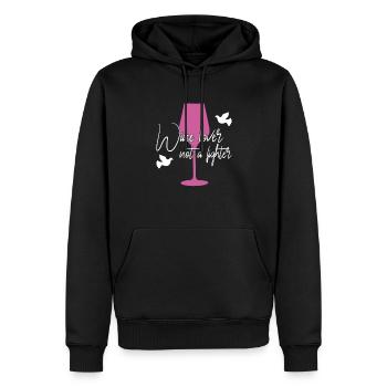 Vin Paix Dicton - Sweat à capuche Premium bio Homme - noir - Devant - Nico (187cm)